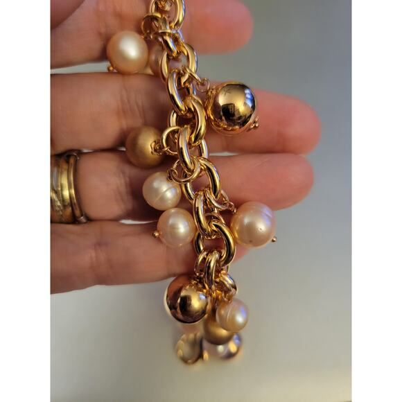 Honora Pink Pearl and Bronze Bracelet 8" - Picture 2 of 5